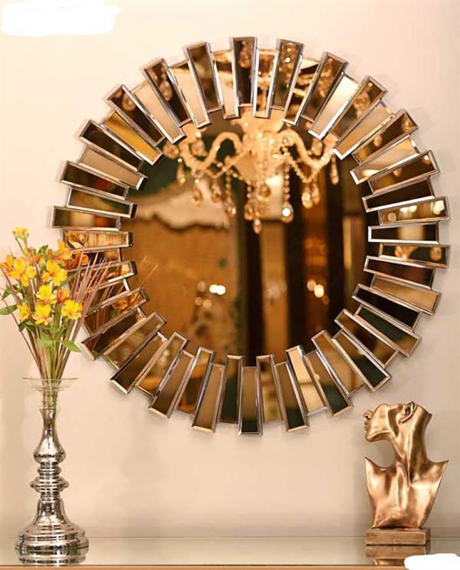 قیمت آینه دکوراتیو طلایی